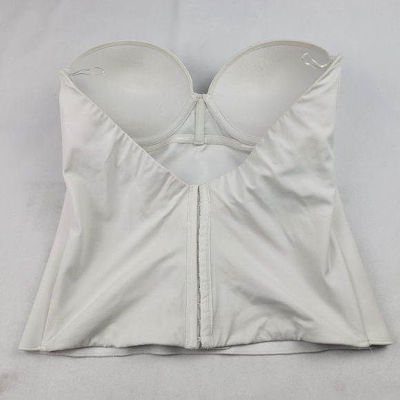 Felina white heavy strapless bridal shapewear corset w/ underwire & side boning - Picture 5 of 8